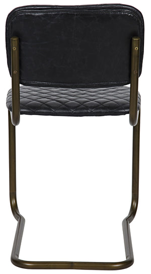 0037 Dining Chair, Steel and Leather