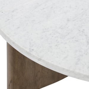 Toli Coffee Table In Italian White Marble