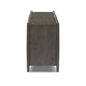 Glenview 6 Door Sideboard - Cracked Smoked Black Veneer