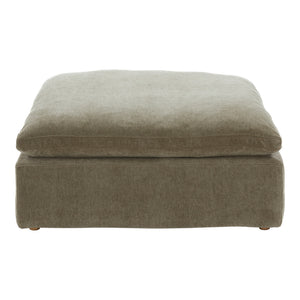 Moe's Clay Ottoman in Desert Sage with Feather Blend