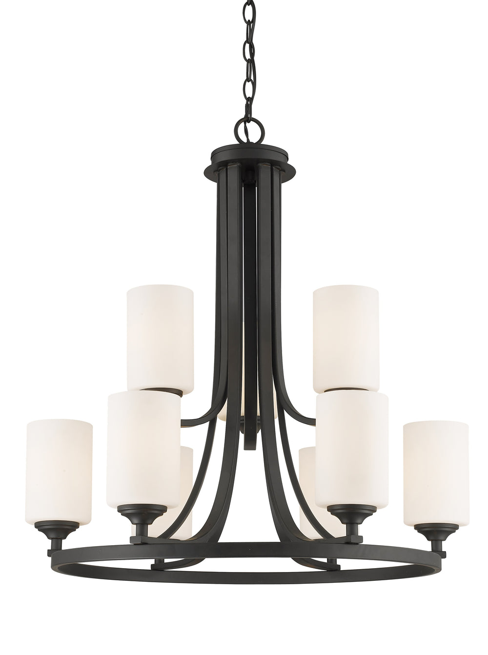 Bordeaux 9 Light Chandelier in Bronze Finish
