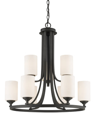 Bordeaux 9 Light Chandelier in Bronze Finish