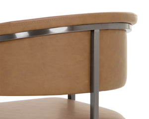 MARRIS COUNTER STOOL - GUNMETAL - MILLIKEN COGNAC