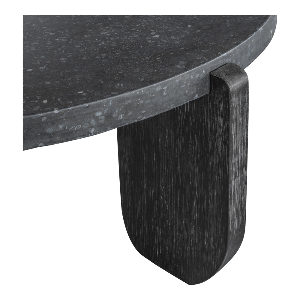Wunder Coffee Table Black Concrete & Acacia