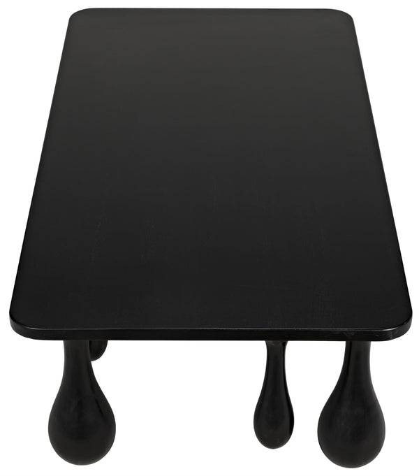 Drop Coffee Table, Hand Rubbed Black