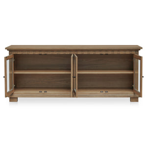 Moe's Lillian Sideboard Brown with Glass Doors