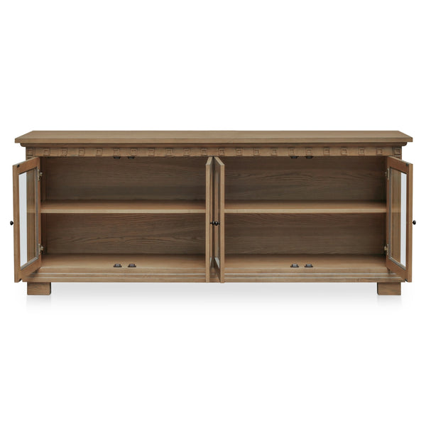 Moe's Lillian Sideboard Brown with Glass Doors