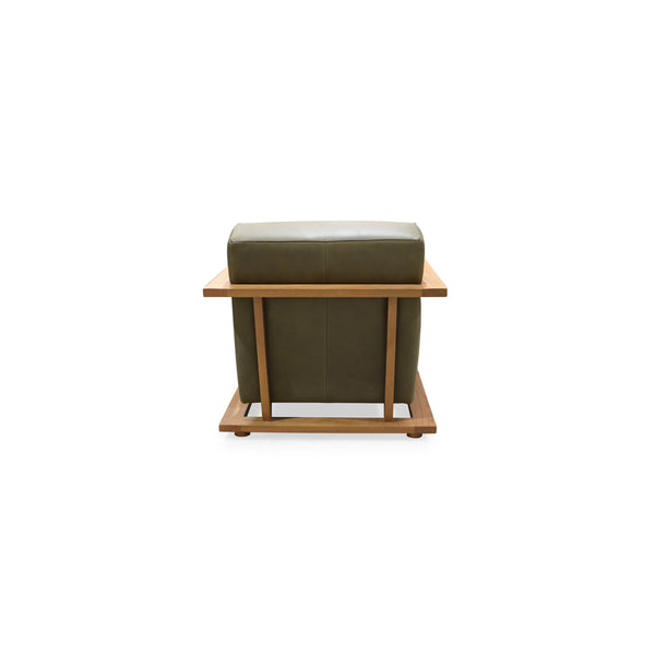 Moe's Eckersley Lounge Chair in Olive Leather