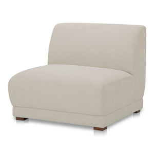 Moe's Fraser Slipper Chair Off White Upholstery