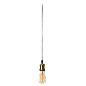 1LT Pendant, Vintage Steel & Antique Brass