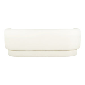 Moe's Koba Sofa in Maya White with Wood Frame