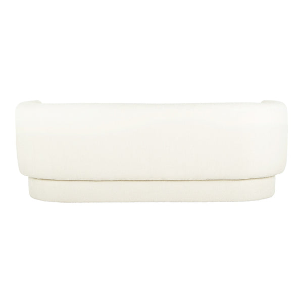 Moe's Koba Sofa in Maya White with Wood Frame