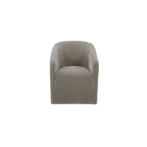 Sandy Rolling Dining Chair with Casters in Taupe