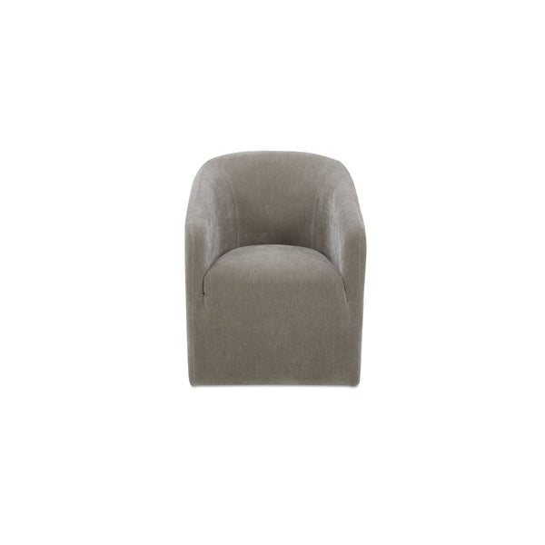 Sandy Rolling Dining Chair with Casters in Taupe