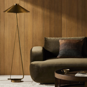 Egon Floor Lamp In Antique Brass Iron
