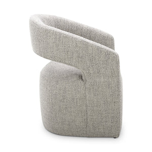 Moe's Barrow Rolling Dining Chair in Grey Storm