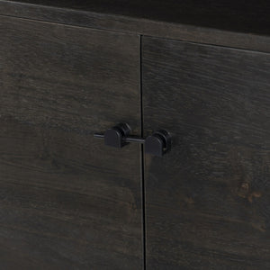 Reza Media Console - Worn Black Parawood