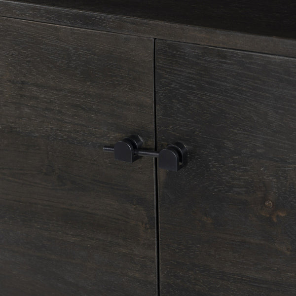 Reza Media Console - Worn Black Parawood