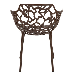 ORO ALUMINUM CHAIR (WITH ARMS) - BROWN