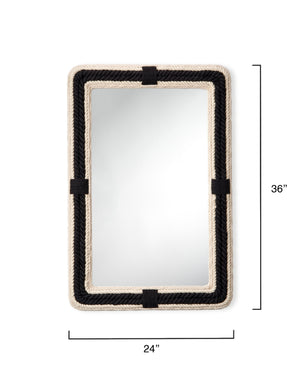  Contrast Jute Rectangle Mirror