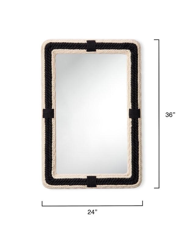  Contrast Jute Rectangle Mirror