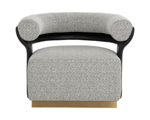 OLIDA SWIVEL LOUNGE CHAIR - HELIOS CHECK BLACK / NAPA BLACK