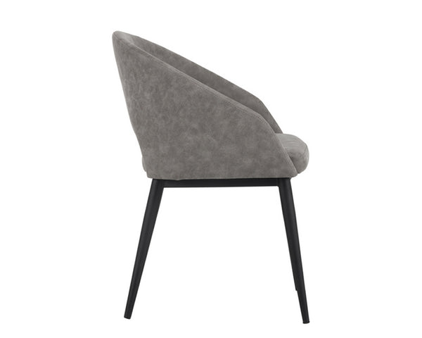 Thatcher Dining Chair - Black - Antique Grey