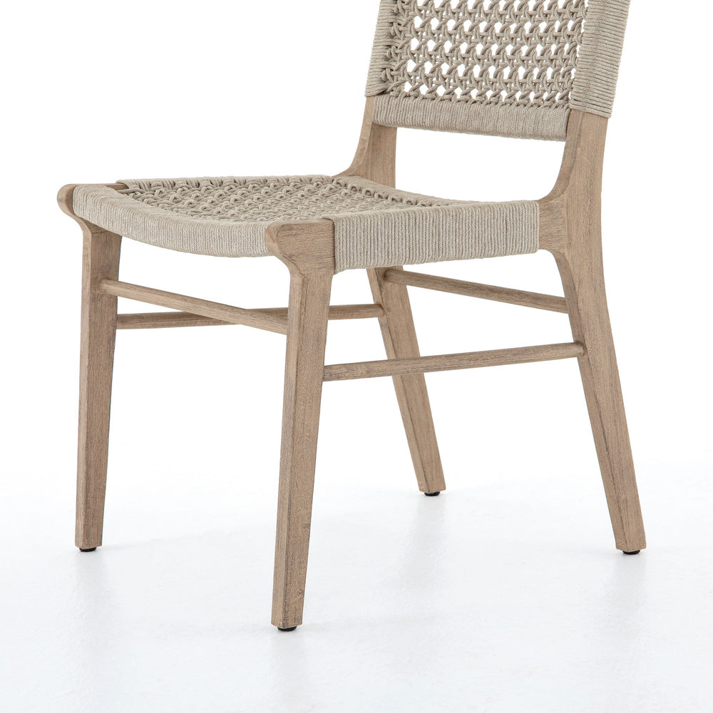 Delmar Outdoor Dining Chair to Washed Brown