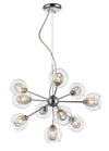 Auge 10 Light Chandelier in Chrome  Finish