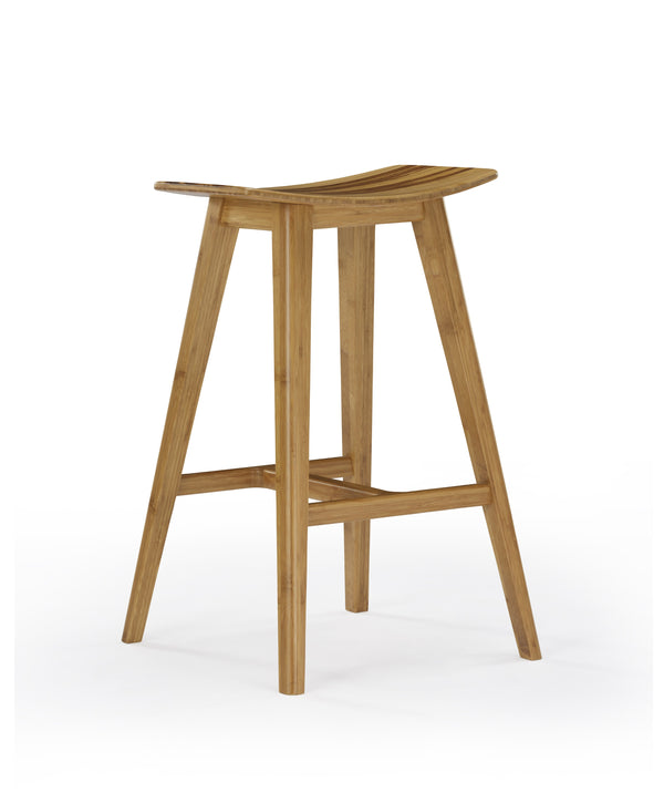 Tigris Counter Height Stool, Caramelized With Exotic Tiger Inlay