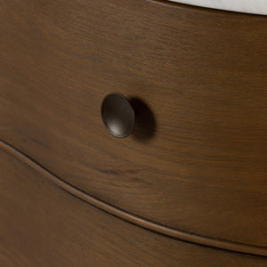 Tiago Marble Chest In Toasted Oak