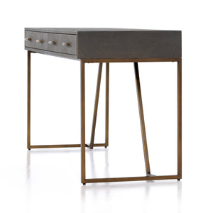 Shagreen Desk In Grey Shagreen