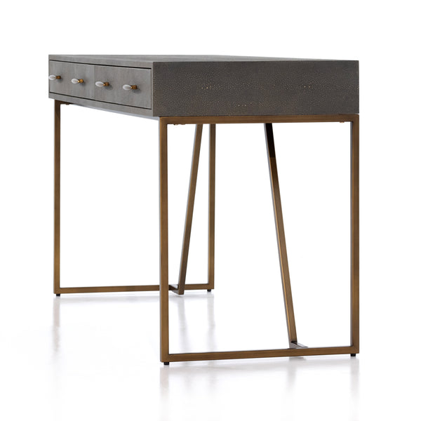 Shagreen Desk In Grey Shagreen