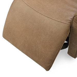 Vivica Leather Power Recliner in Toffee Finish