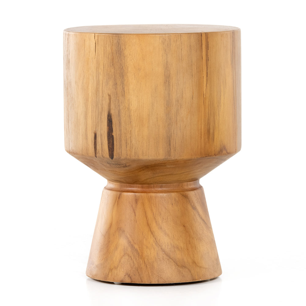 Jovie Outdoor End Table In Natural Teak