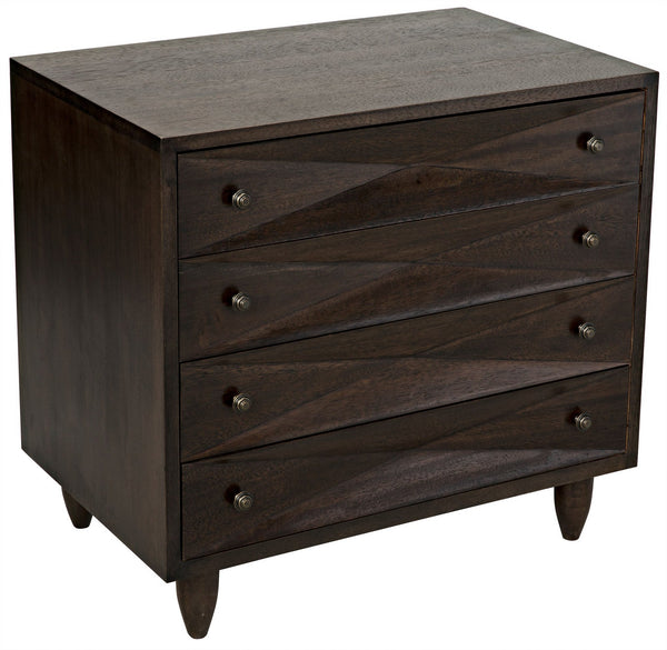 Diamond Chest in Ebony Walnut Finish
