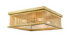 Camellia 4 Light Flush Mount in Brass Finish