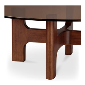 Luke Coffee Table with Amber Glass