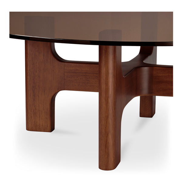 Luke Coffee Table with Amber Glass