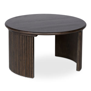 Moe's Penny Nesting Coffee Table in Dark Brown Oak