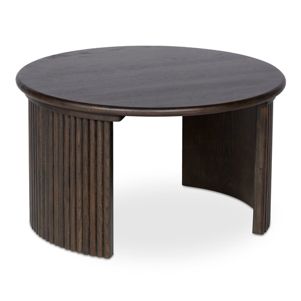 Moe's Penny Nesting Coffee Table in Dark Brown Oak