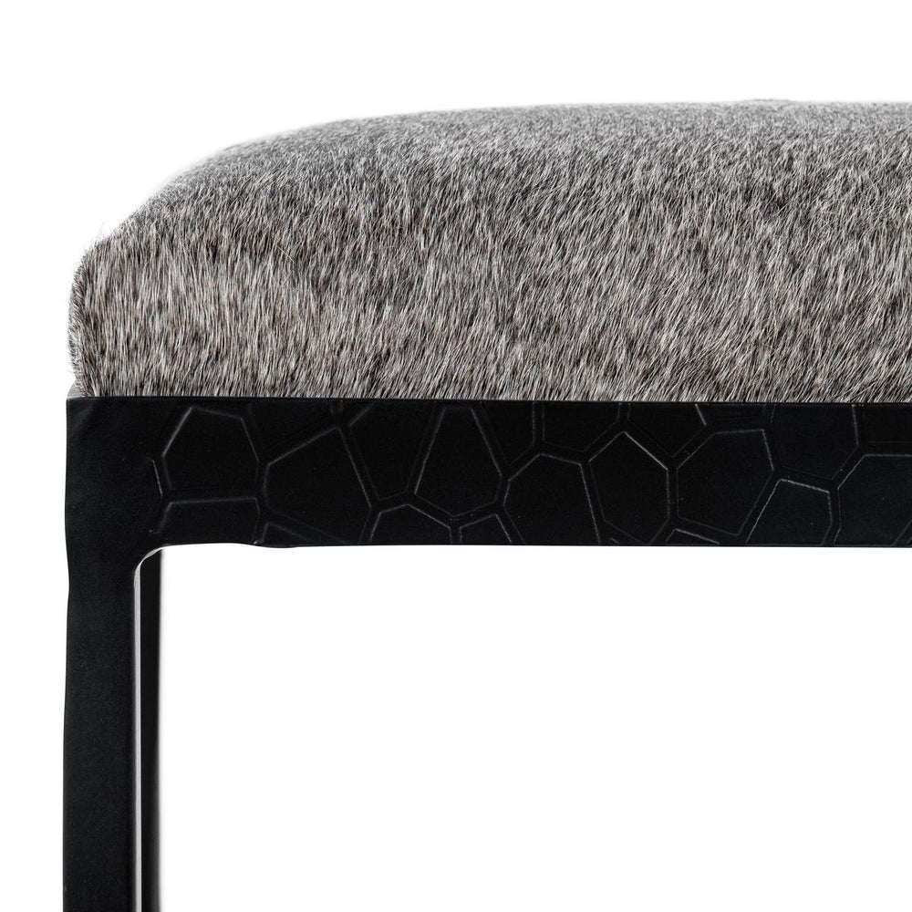 Classic Home Bose Hide Counter Stool with Iron Frame