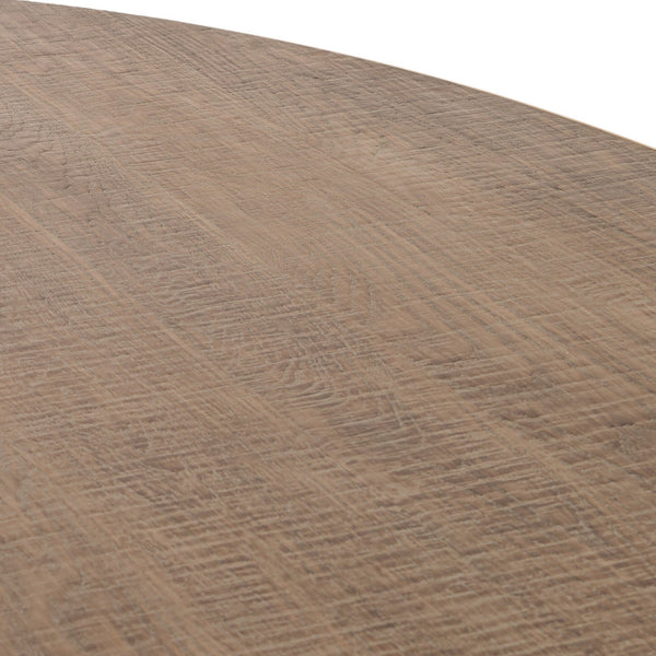 Evans Oval Dining Table - Reclaimed Burnt Oak