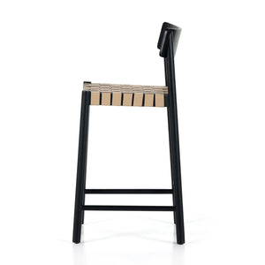 Heisler Stool In Almond Leathr Blnd In Counter