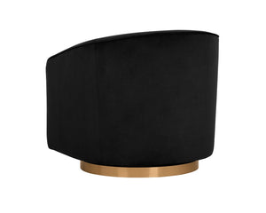 Hazel Swivel Chair - Black Sky