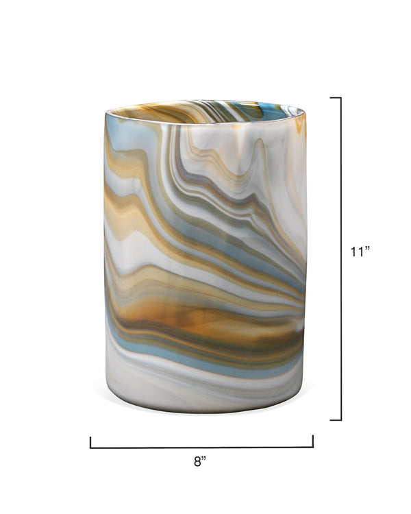 Terrene Hand Blown Decorative Glass Vase, Medium