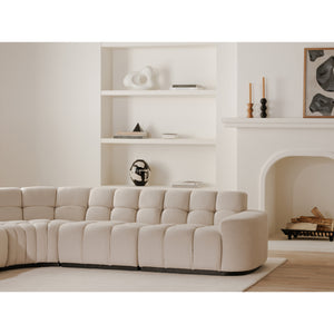 Moe's Roman L-Shaped Sectional in Beige