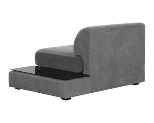 HARMONY MODULAR - ARMLESS CHAIR - RIGHT SHELF - DANNY DARK GREY
