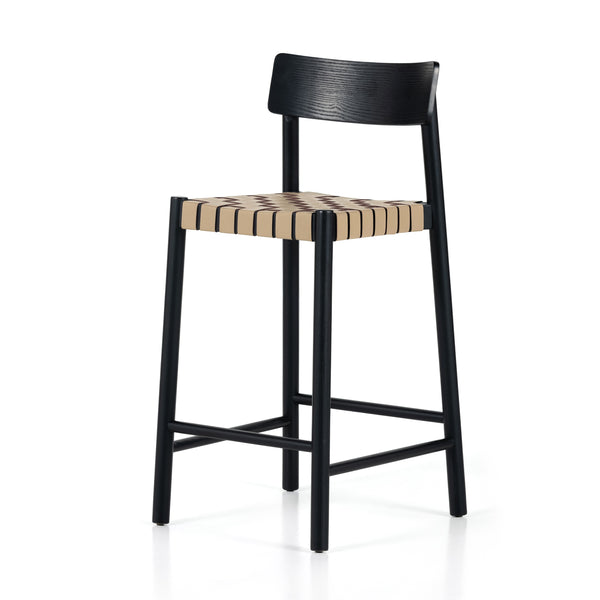 Heisler Stool In Almond Leathr Blnd In Counter