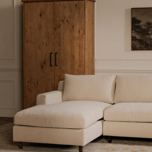 Moe's Hutton Left Sectional in Beige Chenille